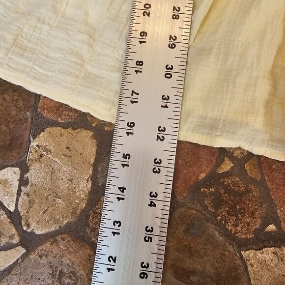 Lulus Short Loose Fit Ruffled V-Neck Dress, Soft Yellow, Festival, Size Small - Picture 7 of 9